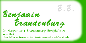 benjamin brandenburg business card